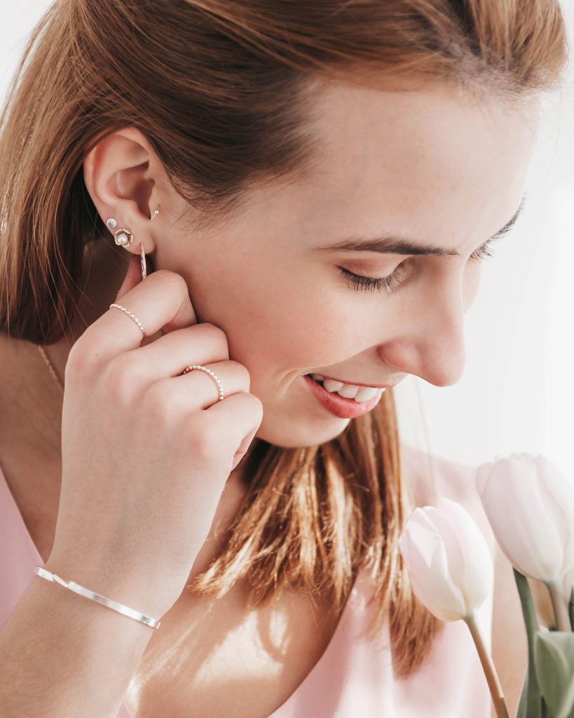 Emily Rowsell modeling Andrea Shelley Jewelry
