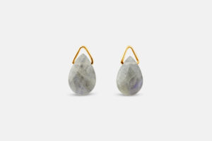 Labradorite drop earrings gold