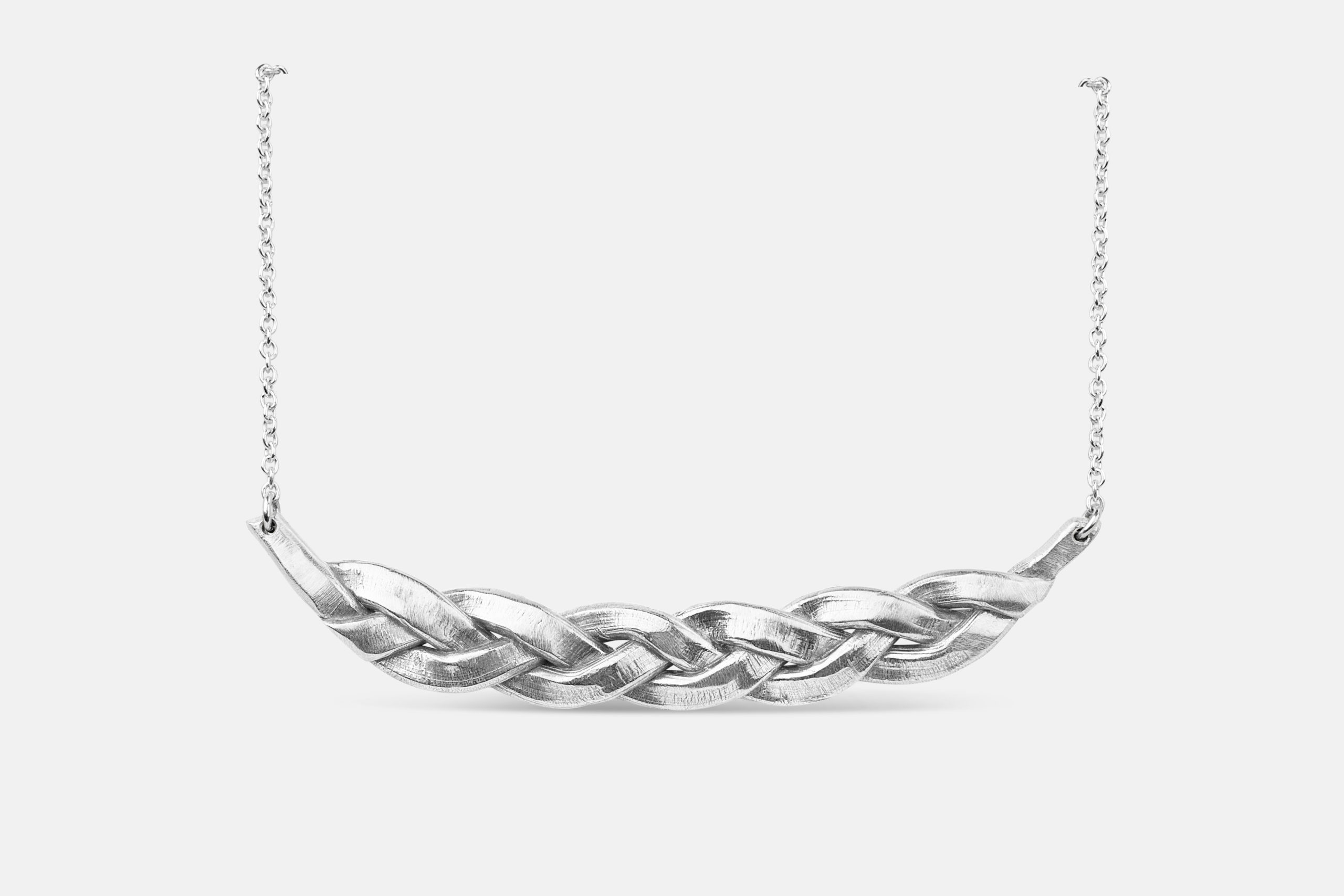 Batur Braided necklace in Silver