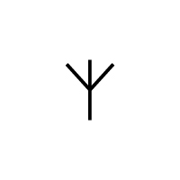 Futhark rune Algiz Luck