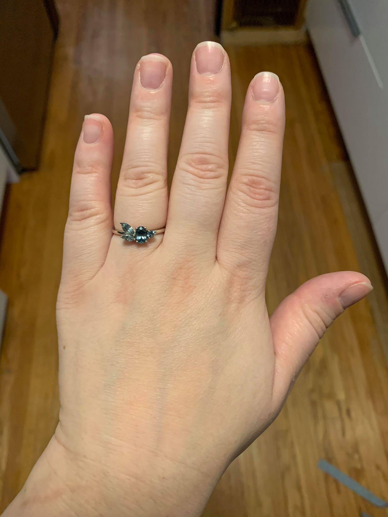 Ethical Montana sapphire custom engagement ring