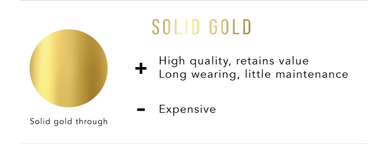 What is solid gold jewelry