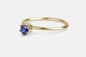 Simple gold fill birthstone stacking ring 2