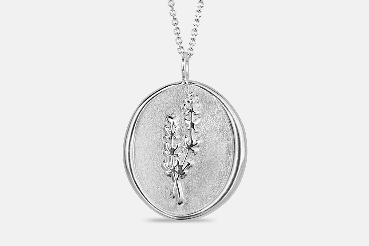 SS-thyme calm serenity charm necklace