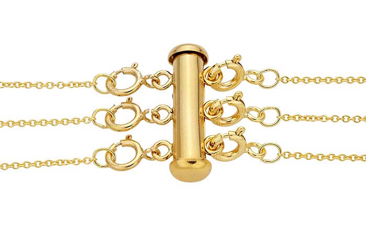 Stacker Clasp: 3 Layer - Gold Fill