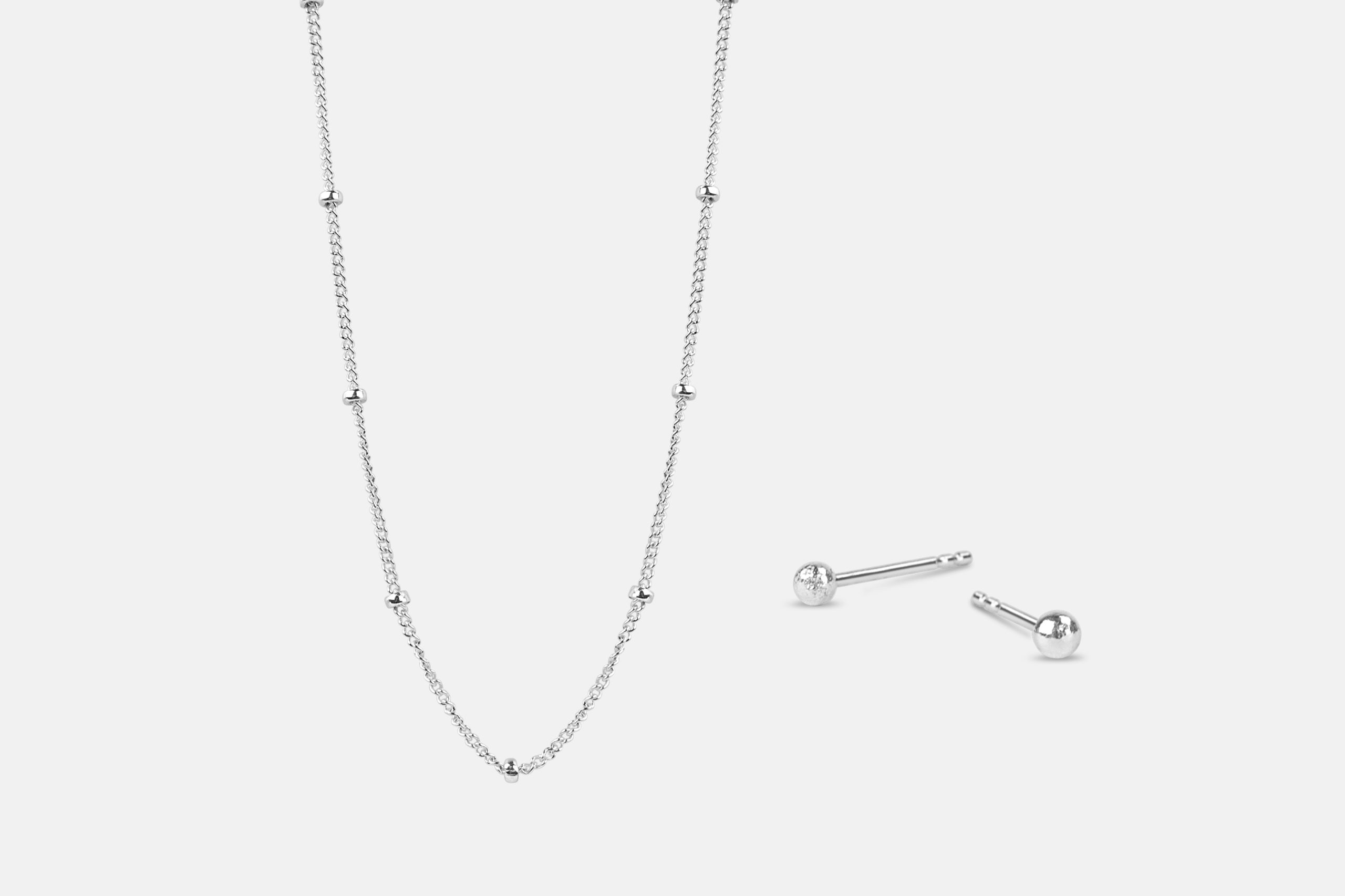 sterling silver bolti necklace and earrings
