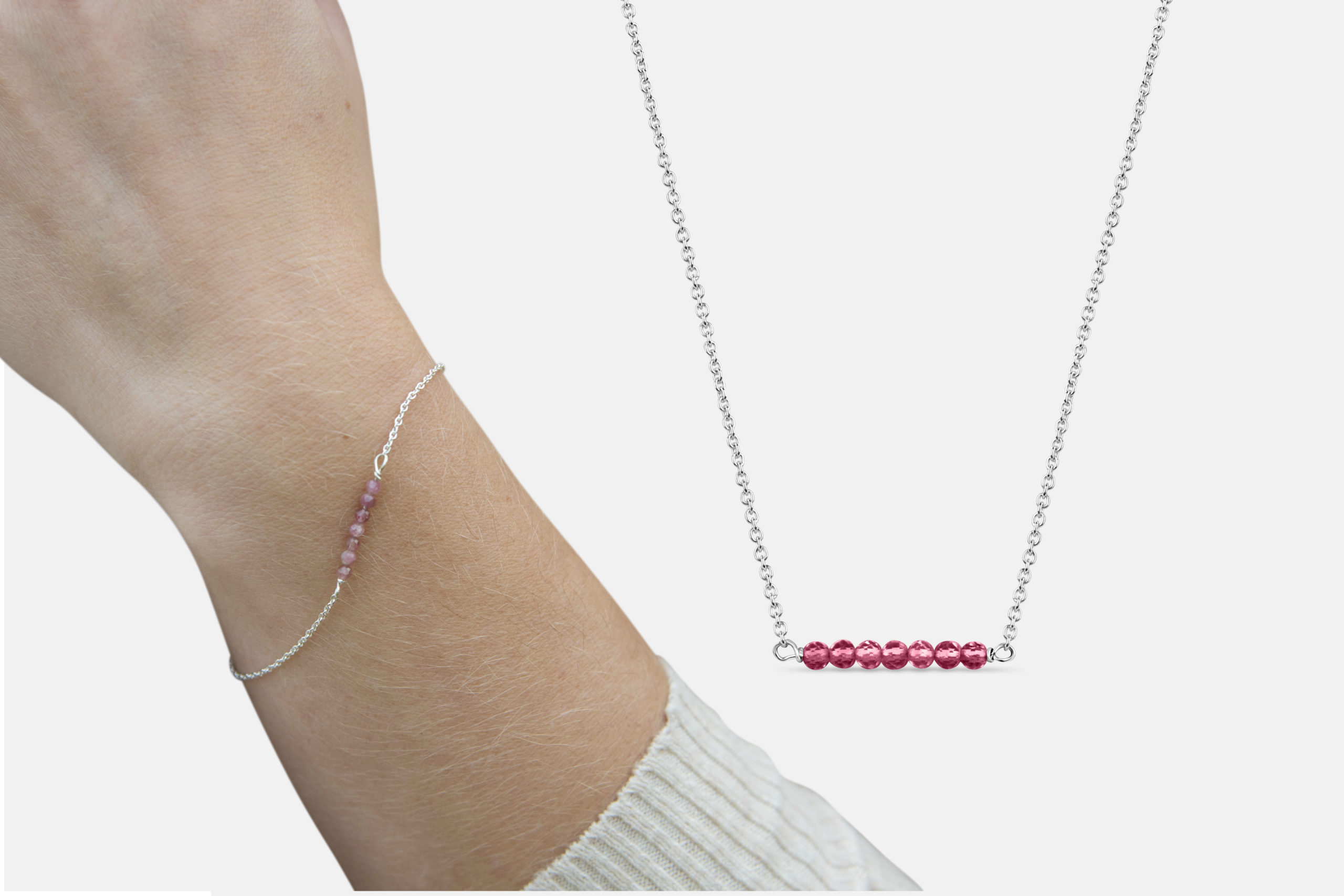 gemstone necklace and bracelet birthstones