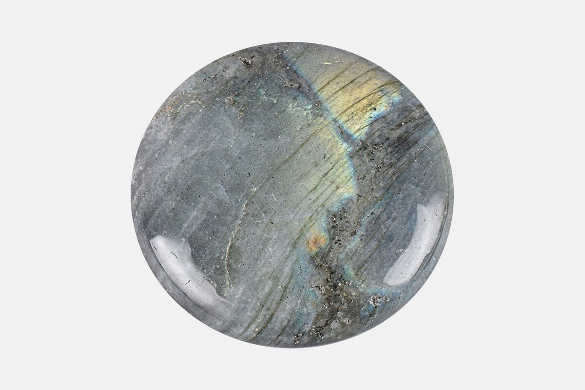 labradorite round palm stone
