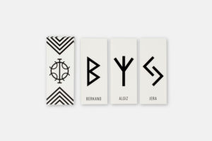 Futhark rune divination card deck