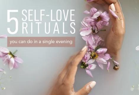 Title card says: 5 Self-Love Rituals you can do in a single evening.