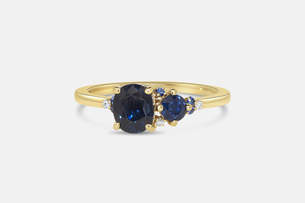 Heirloom redesign sapphire cluster ring