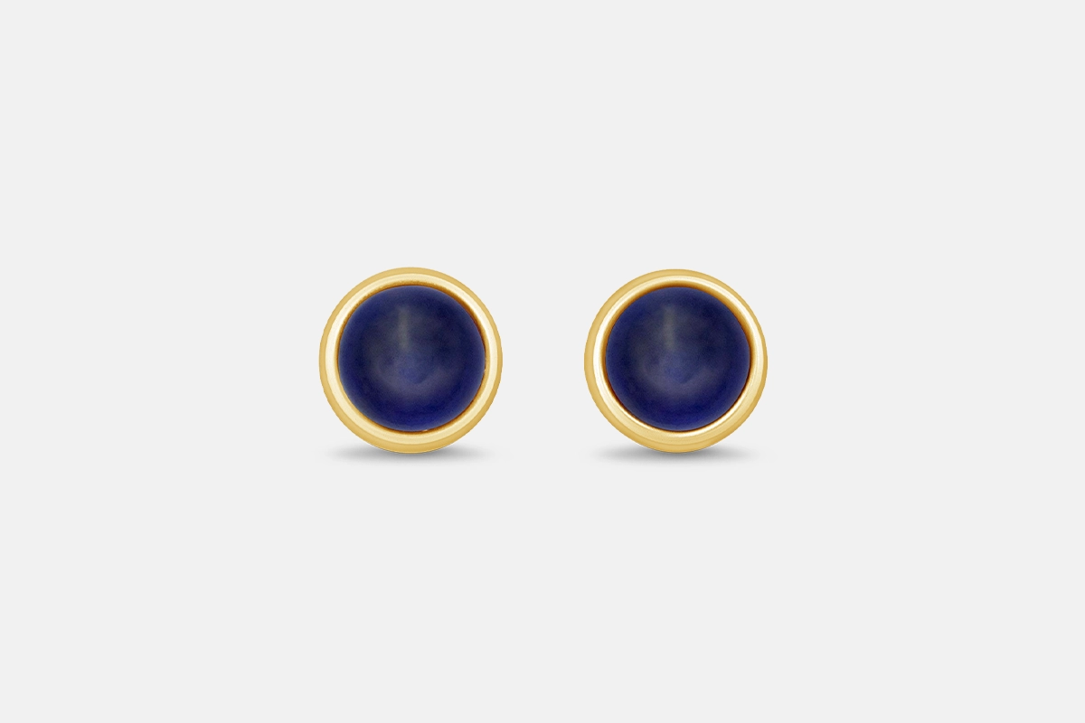 September birthstone earrings sapphire studs in gold