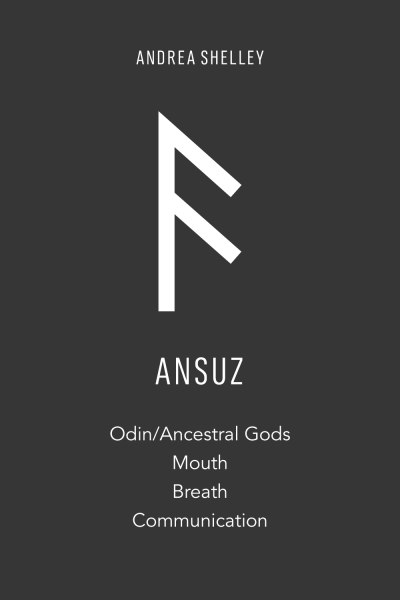 Elder Futhark Rune Ansuz Meaning Odin, Ancestral gods, mouth, breath, communication