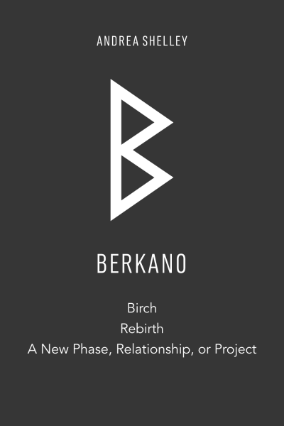 Elder futhark rune berkano meaning birch, rebirth, a new phase, relationship or project