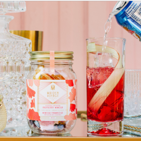 Raspberry mimosa cocktail infusion kit