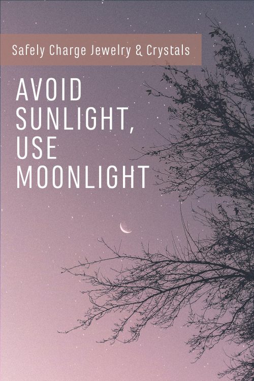 How to charge jewelry and crystals with moonlight
