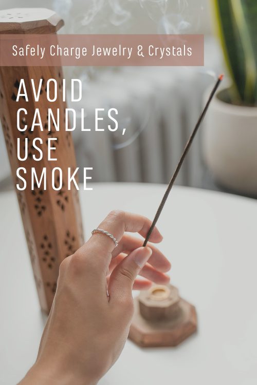How to charge jewelry and crystals with smoke