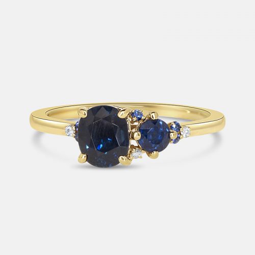 Heirloom redesign sapphire cluster ring